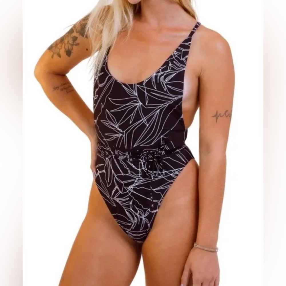 NWT Black Reversible One Piece Swimsuit